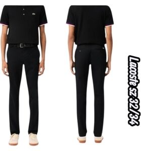 Lacoste Men's Slim Fit Stretch Cotton Navy Blue Chino Pants Size 32/34